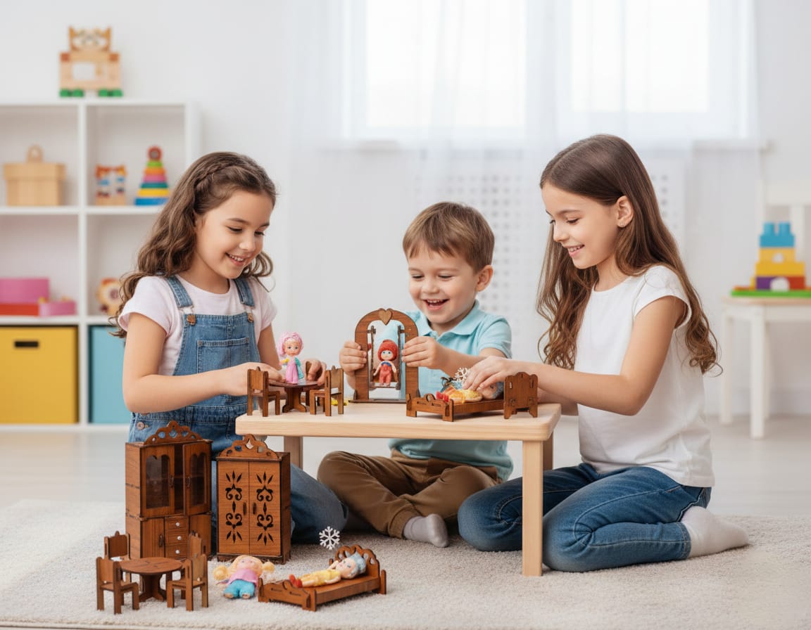 Doll House Bedroom Furniture Set (large size)