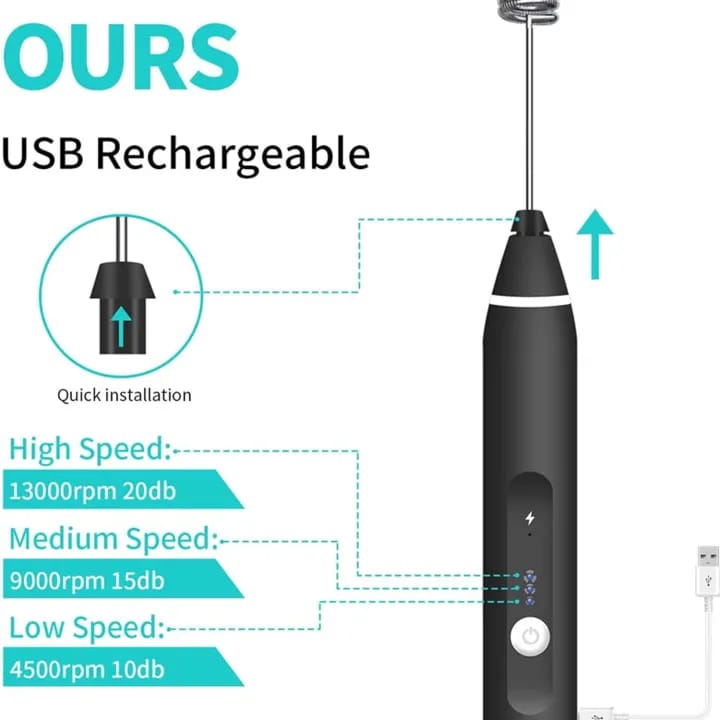 ☕ Rechargeable Electric Coffee Beater ☕