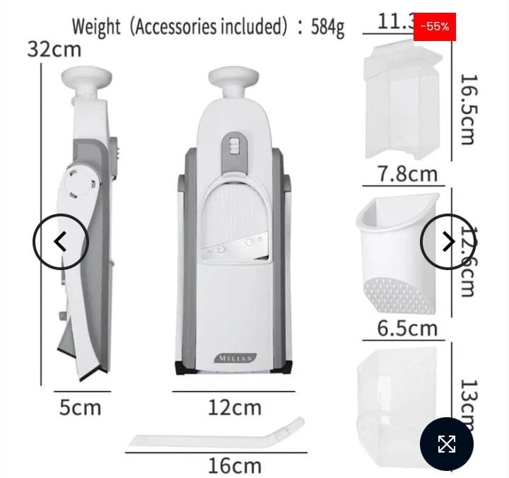 Safe Mandoline Slicer - Multi Vegetable Chopper
