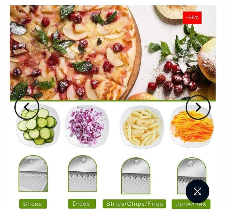 Safe Mandoline Slicer - Multi Vegetable Chopper