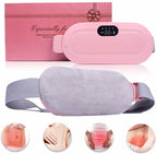 Period Pain Cramp Relief Belt -Portable Menstrual Heating Pad, Heated Belly Belt for Menstrual Cramp Relief with 3 Heat Levels and 4 Modes, Electric Belt Massage for Women and Girls